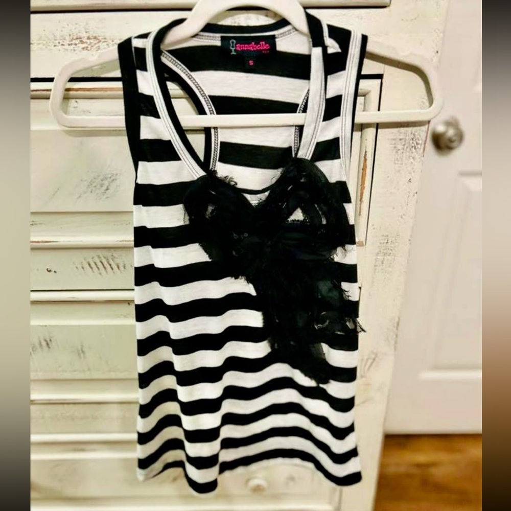 Black and White Striped Tank Top